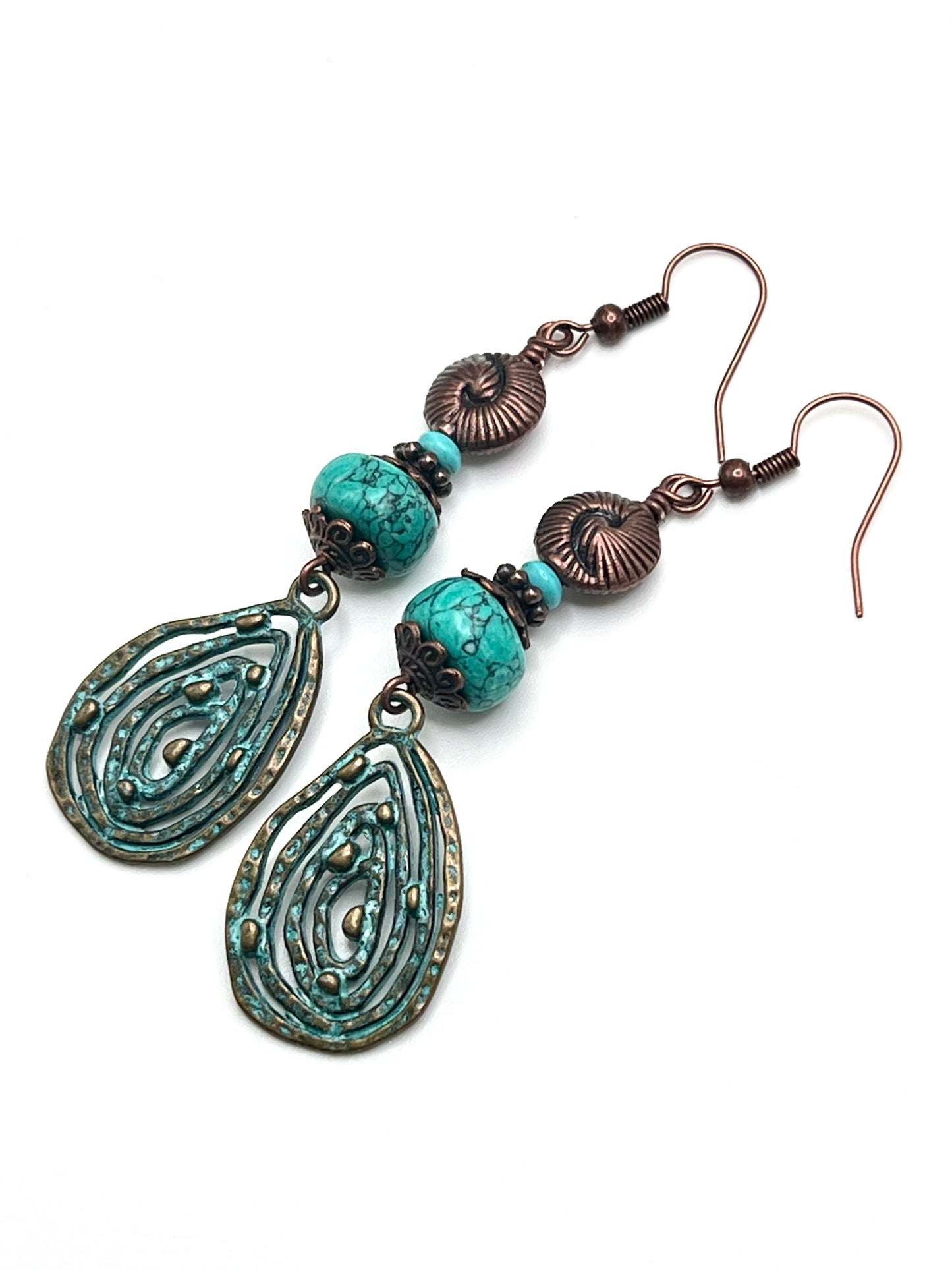 Copper and Turquoise Swirls