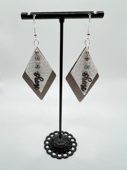 Leather “Shine” Earrings