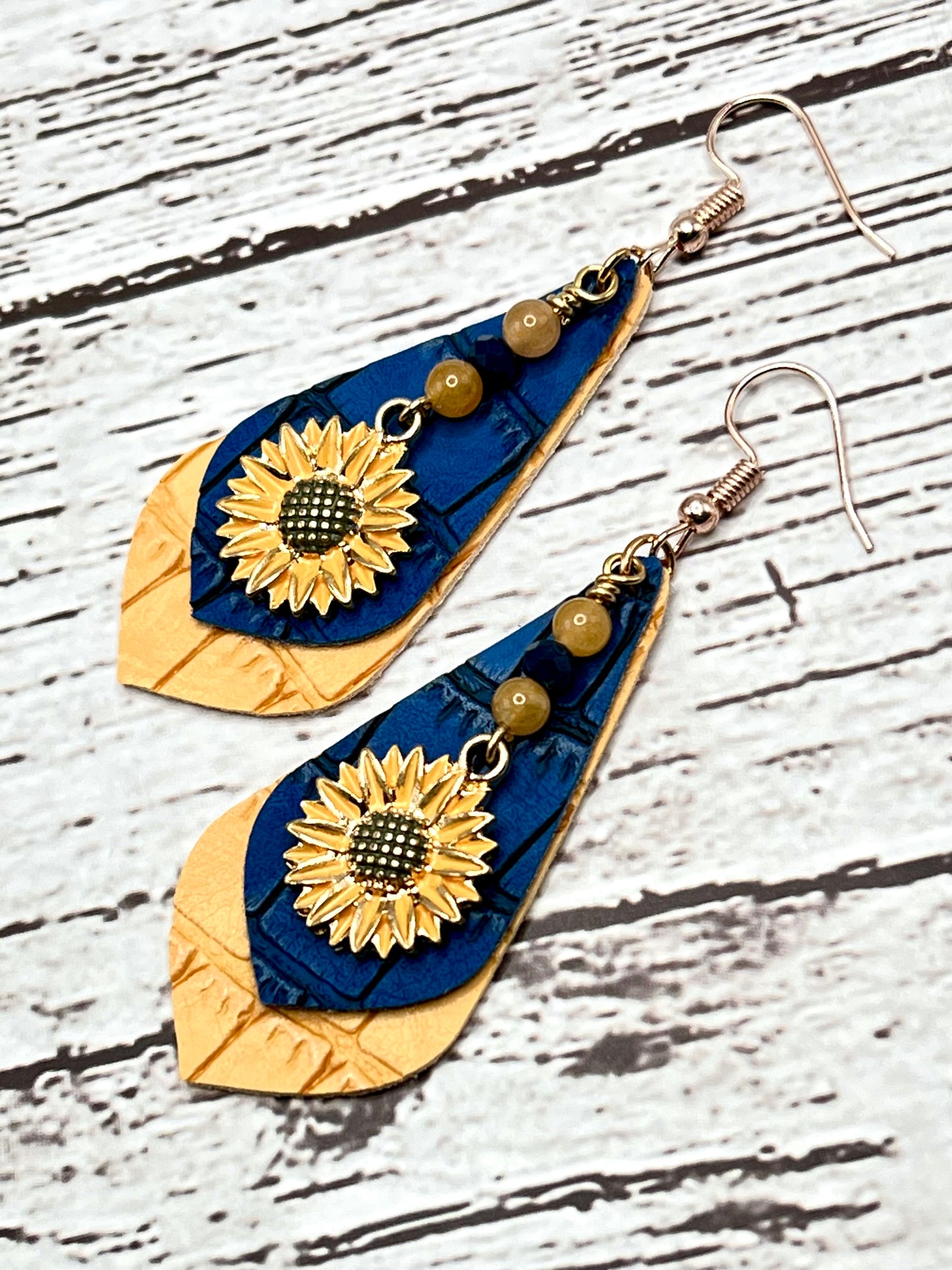 Blue & Gold Sunflowers